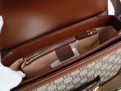 Gucci Double G Interlocking Pattern Flap Shoulder Bag - Image 9