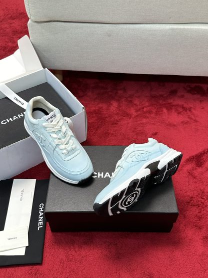 Chanel light blue craft embroidery style fashion casual sports shoes - Image 9