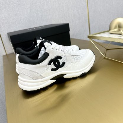 Chanel classic gray and black versatile casual sneakers - Image 9