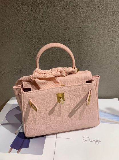 Hermès pink upgraded version cute age-reducing handbag - Image 5