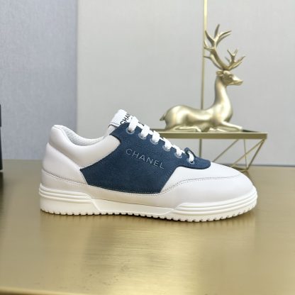 Chanel Classic Fashion Blue and White Casual Sneakers - Image 9