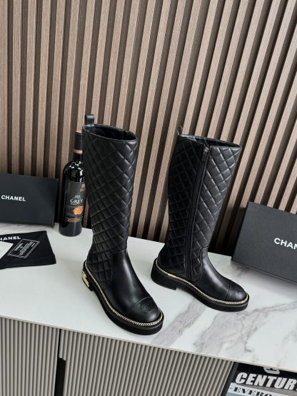 Chanel black autumn and winter hit fashionable simple boots - Image 9