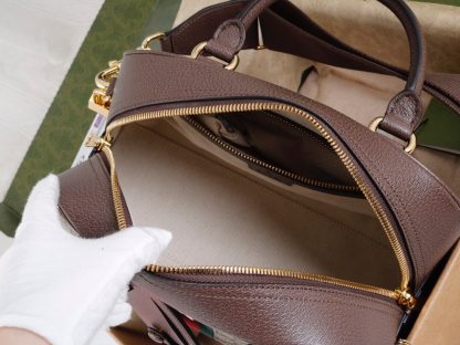 Gucci all-over letter interwoven pattern handbag - Image 9