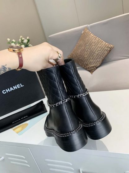 Chanel autumn and winter high-end custom-made ultimate luxury black boots - Image 7