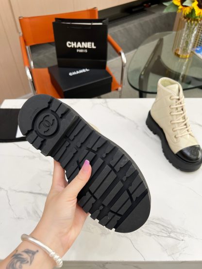 Chanel autumn and winter new apricot electric show diamond style leather boots - Image 9