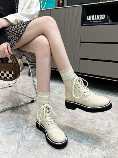 Chanel beige Paris catwalk latest boots - Image 8