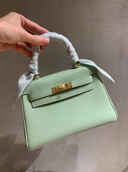 Hermes light green interior can hold more three-dimensional age-reducing handbag - Image 9