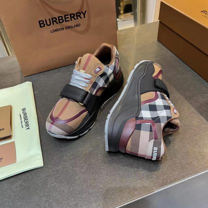 Burberry Vintage Check Thick-Soled Sneakers - Image 9