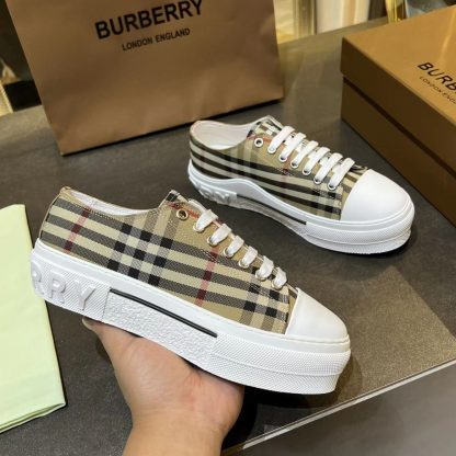Burberry Vintage Check Cotton Sneakers - Image 9