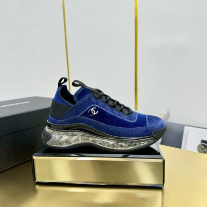 Chanel classic dark blue mix and match fashion casual dad shoes for men and women - Image 9