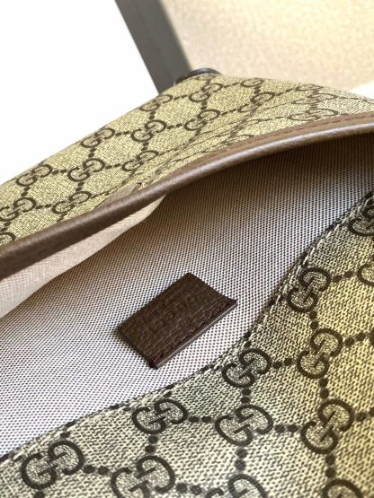 Gucci vintage style canvas woven strap shoulder bag - Image 8