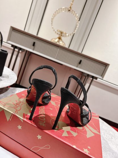 ChristianLouboutin cross strap sandals high heels - Image 8