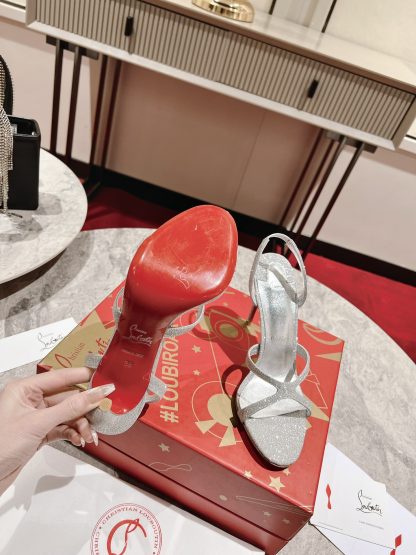 ChristianLouboutin cross strap sandals high heels - Image 9
