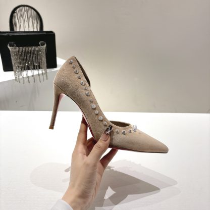 Christian Louboutin classic ANGALINA red sole high heels - Image 8