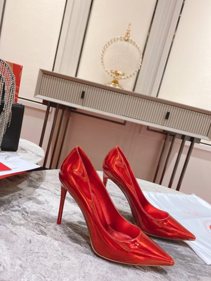 ChristianLouboutin mirror red temperament high heels - Image 8