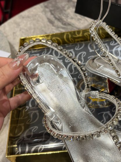Christian Louboutin Chain Diamond Dream Crystal High Heels - Image 8