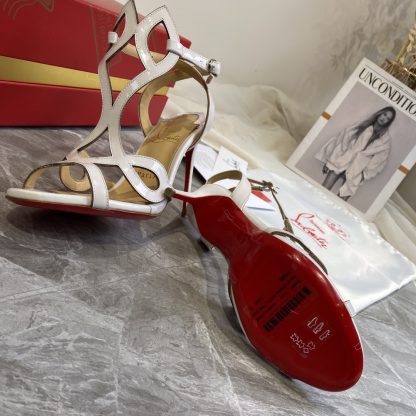 ChristianLouboutin patent leather glossy sandals high heels - Image 8