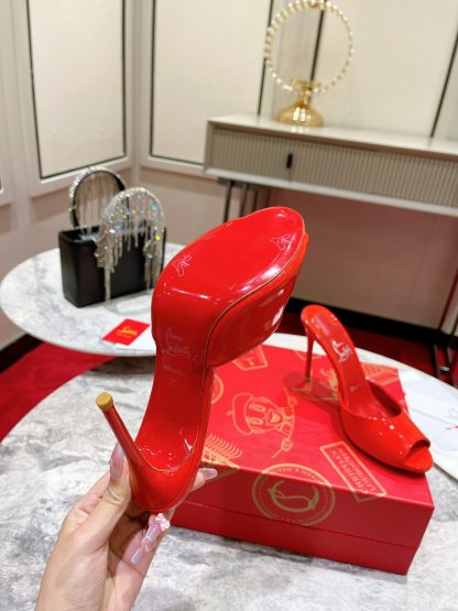 Christian Louboutin Elegant Peep-Toe High Heels - Image 8