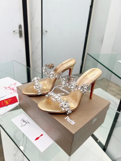 ChristianLouboutin new diamond sandals and high heels