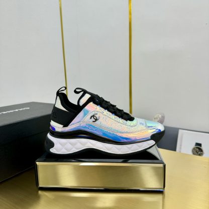 Chanel classic blue and black mix and match fashion casual dad shoes for men and women - Image 9