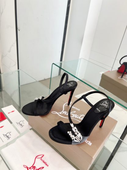 ChristianLouboutin diamond sandals high heels