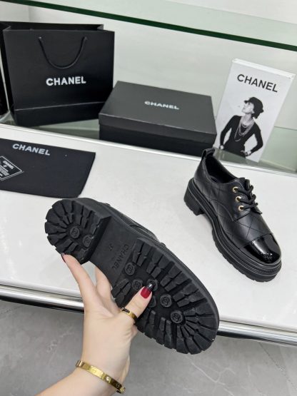 Chanel autumn and winter new black versatile leather loafers - Image 8