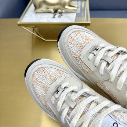 Chanel apricot orange mix classic fashion casual sneakers - Image 9
