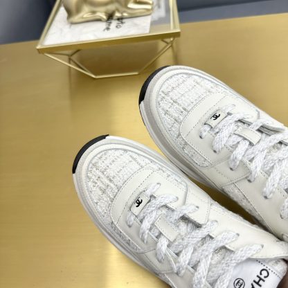 Chanel beige mix classic fashion casual sneakers - Image 8