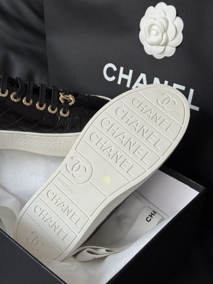 Chanel black classic cute height-enhancing slimming biscuit shoes - Image 9