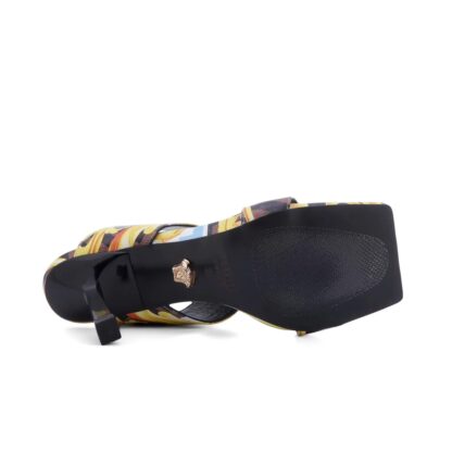 VERSACE Minimalist Comfortable Square Toe High Heels Sandals - Image 9