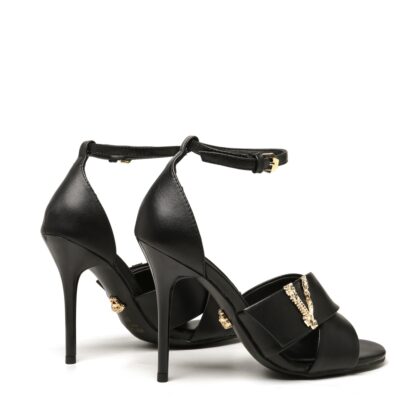 VERSACE Fashion V Buckle High Heels - Image 9