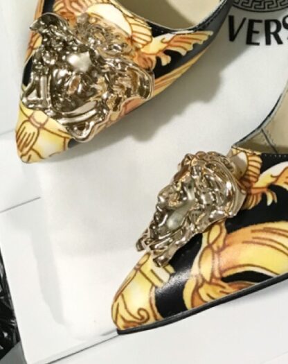 VERSACE Fashion Print Trendy High Heels - Image 9