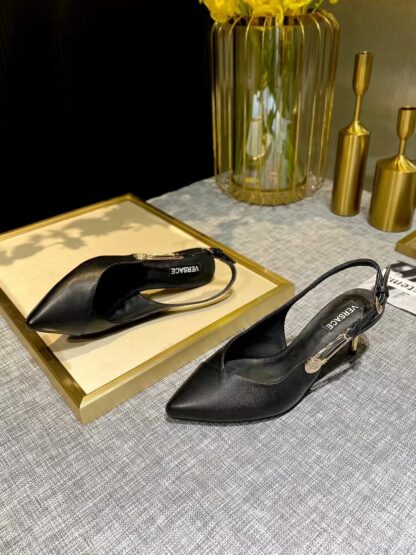 VERSACE new low heel slingback sandals high heels - Image 7