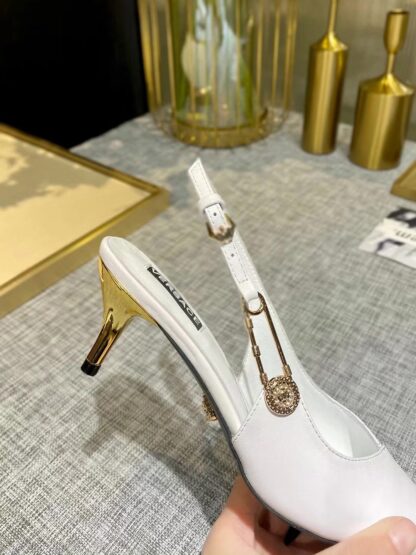 VERSACE new low heel slingback sandals high heels - Image 8