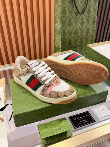 Gucci retro distressed elements, washed retro logo casual shoes on the tongue - Image 9