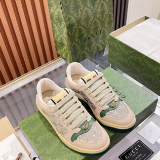 Gucci retro distressed elements, washed retro logo casual shoes on the tongue