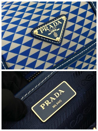 Prada triangle print messenger bag - Image 9
