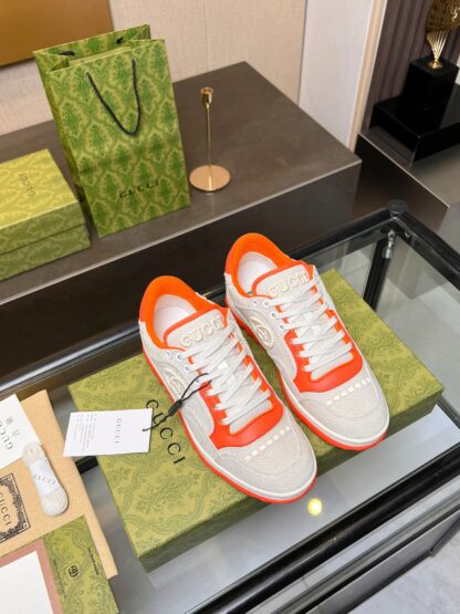 Gucci Early Spring Latest Hot 80 Couples Casual Retro Distressed White Shoes - Image 7