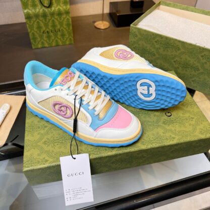 Gucci Early Spring Latest Hot 80 Couples Casual Retro Distressed White Shoes - Image 9