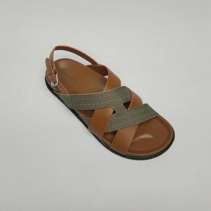 Hermès dark brown couple's braided sandals - Image 9