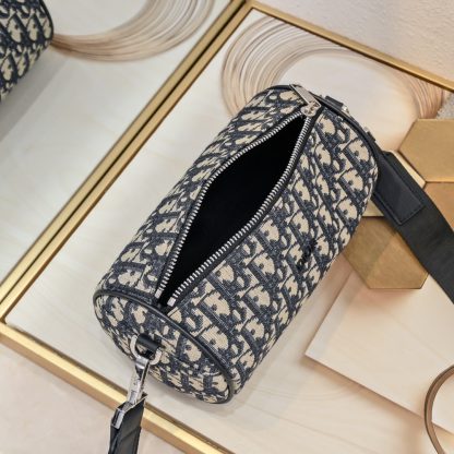 Dior OBLIQUE printed canvas cylindrical bag - Image 9