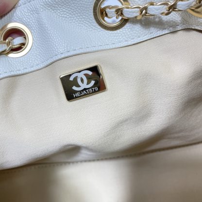 Chanel bag new style hippie hobos shiny black, gold and white versatile small bag - Image 9