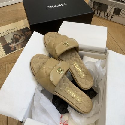 Chanel apricot all-match slimming slippers - Image 7