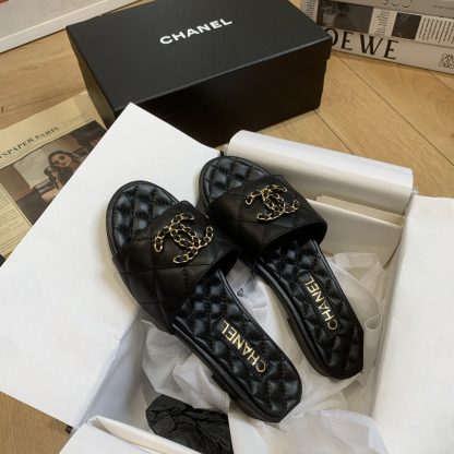 Chanel versatile black temperament and beautiful lazy slippers - Image 9