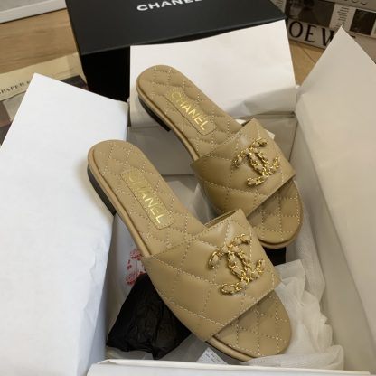 Chanel's new apricot-colored versatile slimming slippers - Image 9