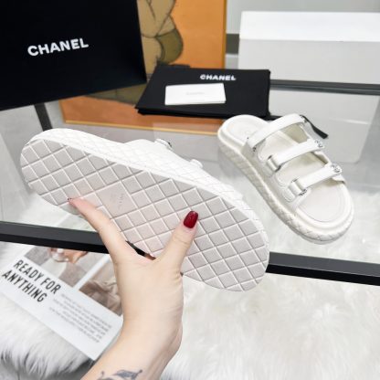 Chanel white early spring single shoes dancing shoes series delicate retro style slippers - Image 9