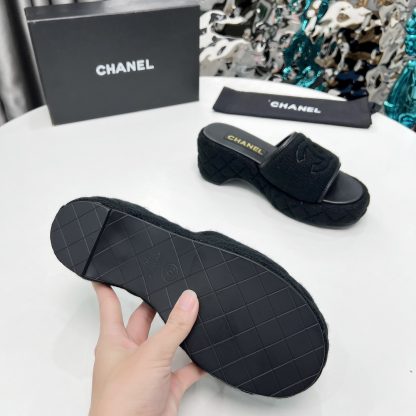 Chanel Early Spring Black Dance Shoes Series Retro European and American New Slippers Heel Height 7cm - Image 9