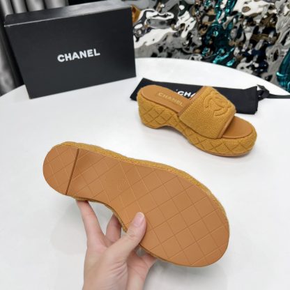 Chanel Early Spring Earth Brown Dance Shoes Series Retro European and American New Slippers Heel Height 7cm - Image 9
