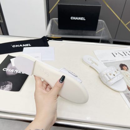 Chanel Spring/Summer Dance Shoes Collection White Delicate Slippers - Image 9