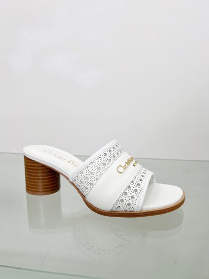 Dior D-Lane Women's Round Heel Hollow High Heel Sandals - Image 8